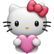 Hello kitty heart sticker