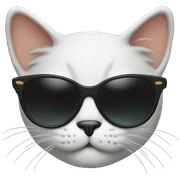 Cat with sunglasses sticker