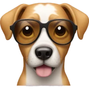Dog with sunglasses sticker