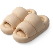 bedroom slippers, soft and plushy cushion style sticker