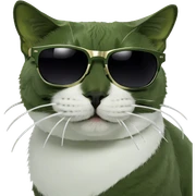 Cat with sunglasses sticker
