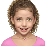 smiling girl with jewelry sticker