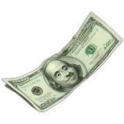 Flying money sticker