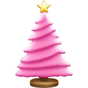 Pink Christmas tree sticker