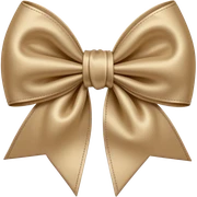 Beige bow sticker