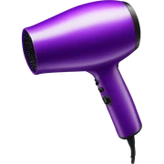 Realistic purple hair dryer isolated  sticker