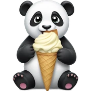 Panda eating ice cream sticker