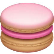 Two beige and pink macaroons sticker