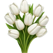 white tulip bouquet  sticker