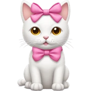 cat with pink bow sticker