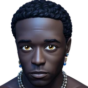 dark-skinned boy with jewelry sticker