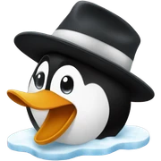 Pinguino con un cappello sticker