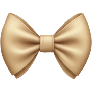 Beige bow sticker