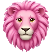 Pink lion sticker