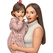 playful moments with little girls sticker
