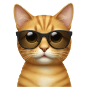 Cat with sunglasses sticker