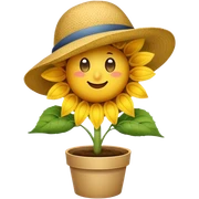 sunflower wearing a hat sticker
