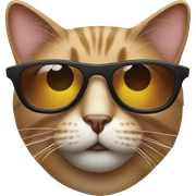 Cat with sunglasses sticker