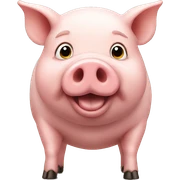pig growing big sticker