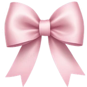 light pink ribbon bow sticker