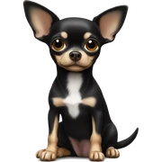 Black chihuahua sitting sticker