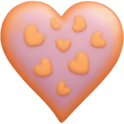 Pastel orange heart sticker