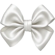 white satin bow sticker