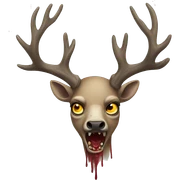Zombie deer sticker