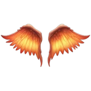 one pair of celestial demon wings  sticker