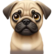 Fawn pug puppy sticker