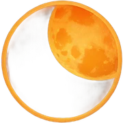 orange moon sticker