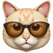 Cat with sunglasses sticker