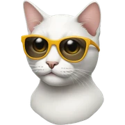 Cat with sunglasses sticker