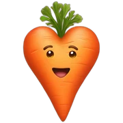 carrot heart sticker