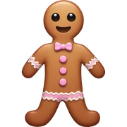 Light pink  gingerbread man sticker