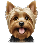 a yorkshire terrier like charles chaplin sticker