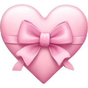 light pink heart with bow  sticker
