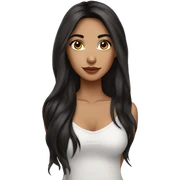 pretty girl dark long hair latina makeup sticker