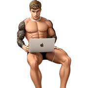 confident male in repose sticker