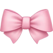 Light pink bow emoji sticker