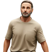 male portrait in nature sticker
