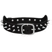 Black spiked dog collar sticker