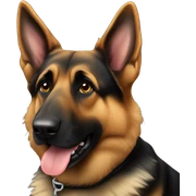 Brindle German shepherd  sticker