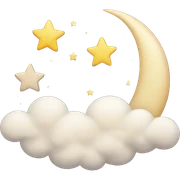 cloud + stars + moon sticker