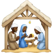 American Nativity scene  sticker