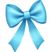 Baby blue bow sticker