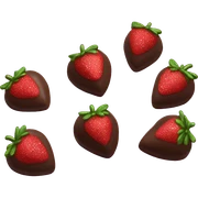 Chocolate covered strawberries with glitter  sticker