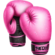 Pink ombre boxing gloves with glitter  sticker