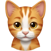 Orange tabby kitten sticker