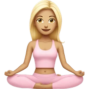 blonde yoga girl light pink clothes n sticker
